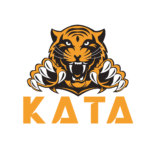 kata logo combined with a lunging tiger